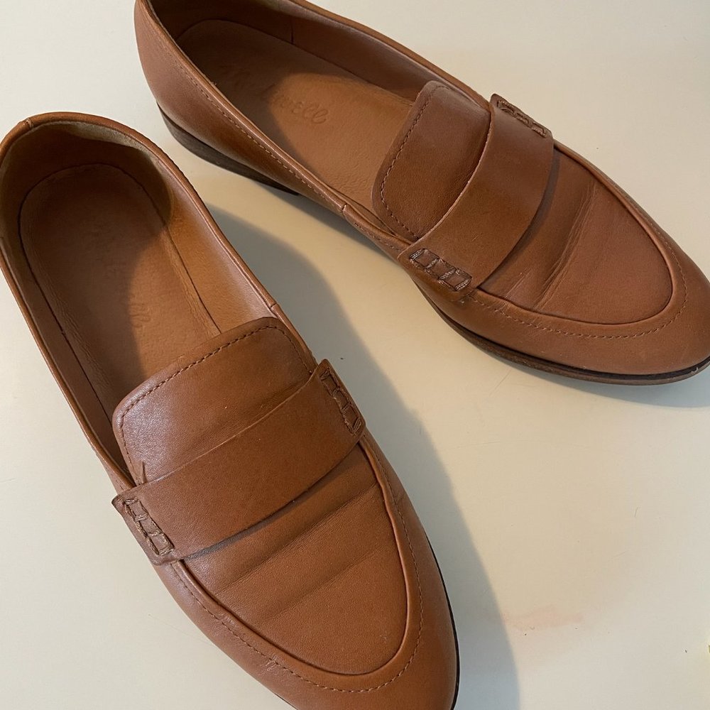 Madewell Alex Loafer in Leather, Sz 7.5 English Saddle